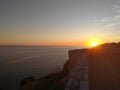 Sunset on the European beach